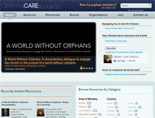 Tablet Screenshot of orphancareresources.org